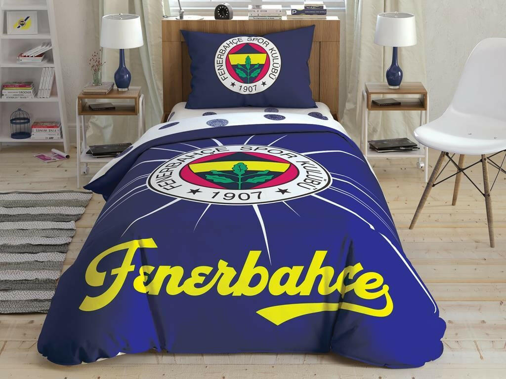 Taç Lisanslı Fenerbahçe Tek Kişilik Nevresim Takımı Light Glow