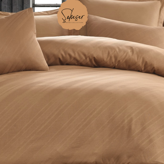 Şaheser Marlon 6-teiliges Bettwäsche-Set für Doppelbetten aus 100% Baumwoll-Satin
