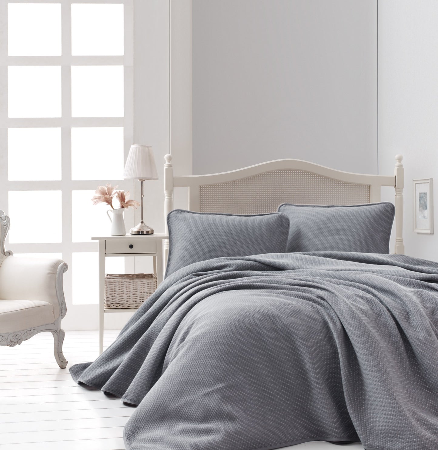 Şaheser Liv Tagesdecken-Set aus 100 % Baumwolle Oeko-Tex®