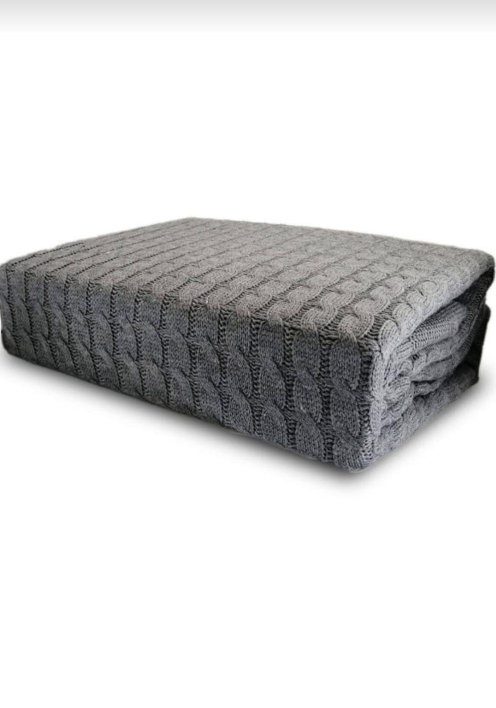 Luxurahome Collection: Strick Bett- / Tagesdecke aus 100% Baumwolle