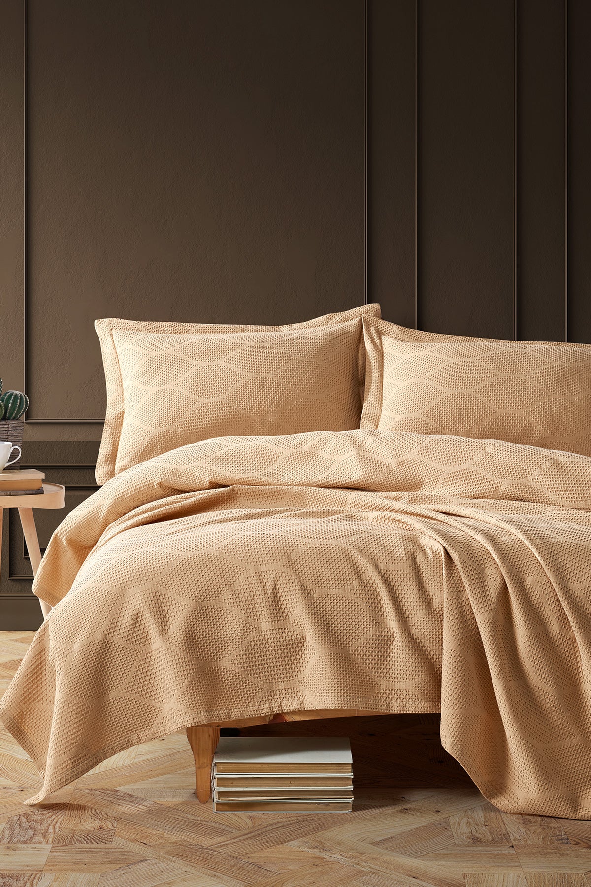 Şaheser Vera Jaquard-Tagesdecken Set 3-teilig aus 100% Baumwolle Oeko-Tex®