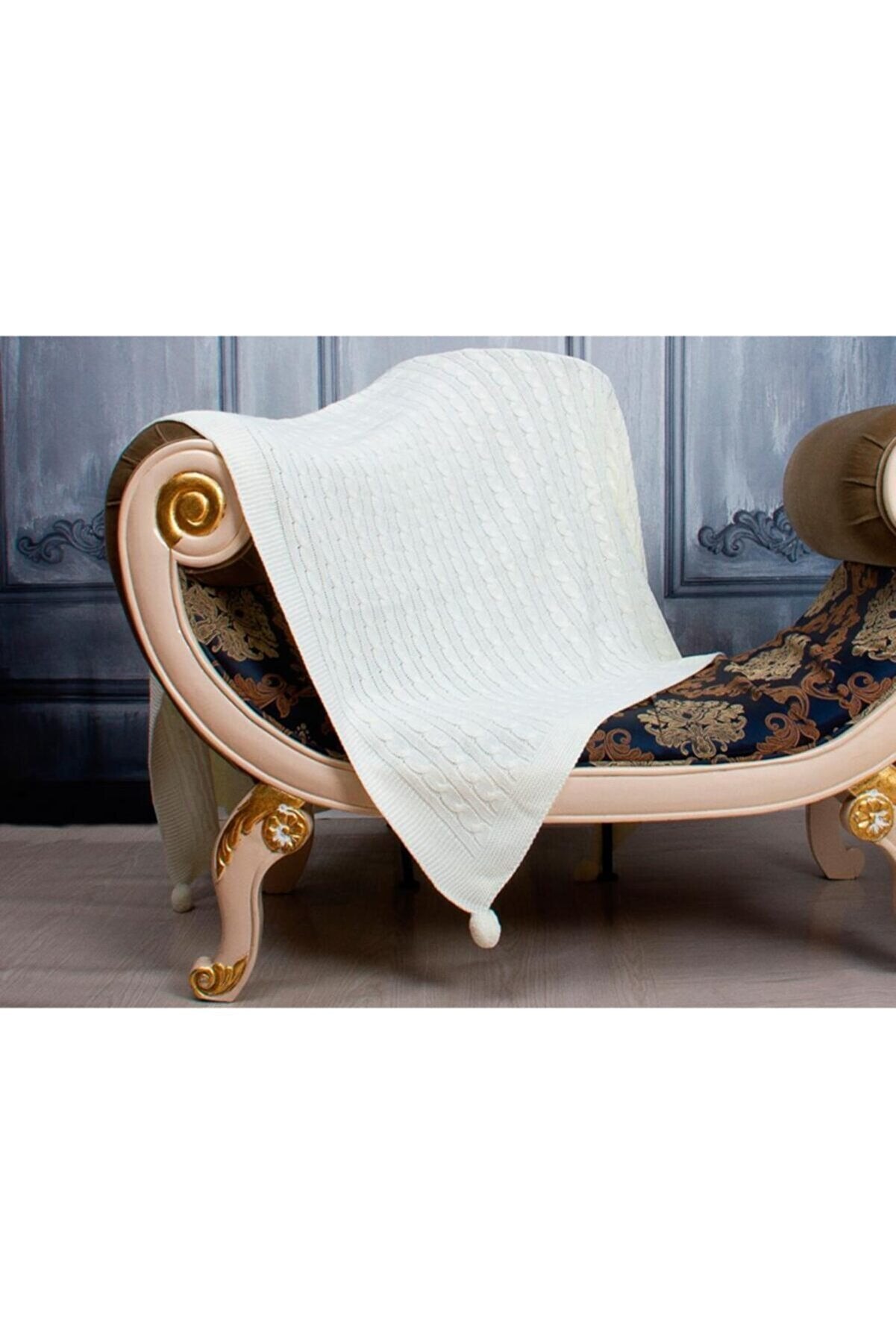 Luxurahome Koleksiyonu: Örme TV Battaniyesi - 130x170cm