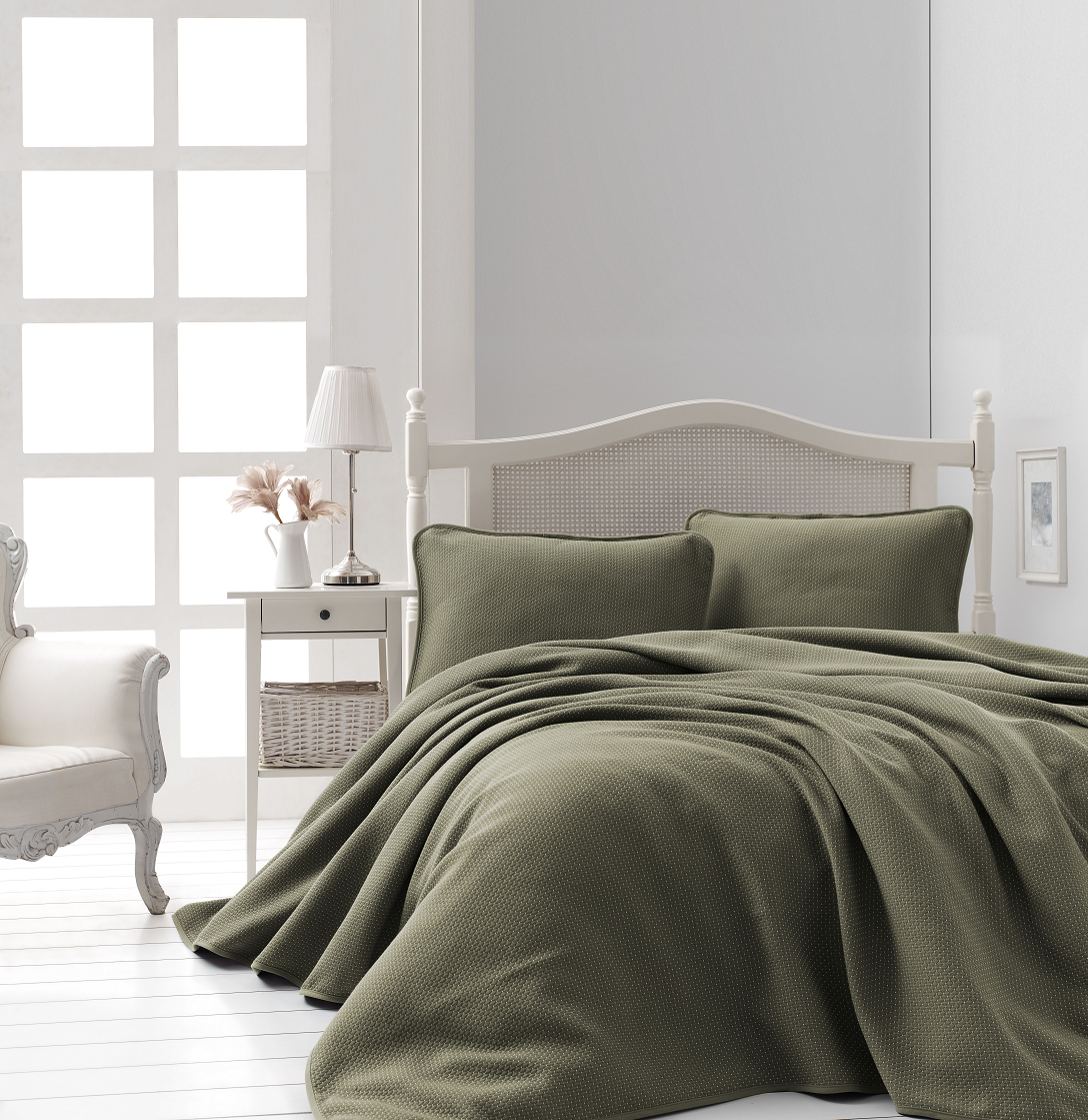 Şaheser Liv Tagesdecken-Set aus 100 % Baumwolle Oeko-Tex®