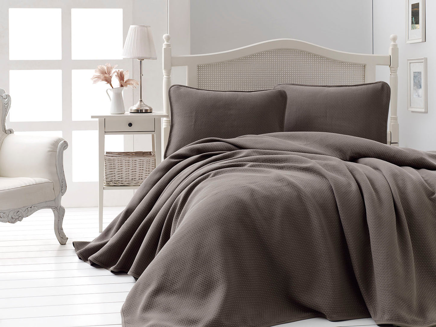 Şaheser Liv Tagesdecken-Set aus 100 % Baumwolle Oeko-Tex®