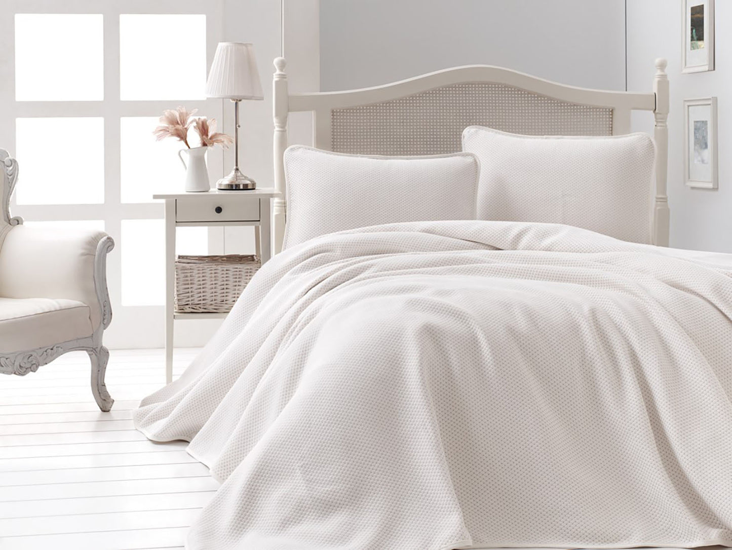 Şaheser Liv Tagesdecken-Set aus 100 % Baumwolle Oeko-Tex®