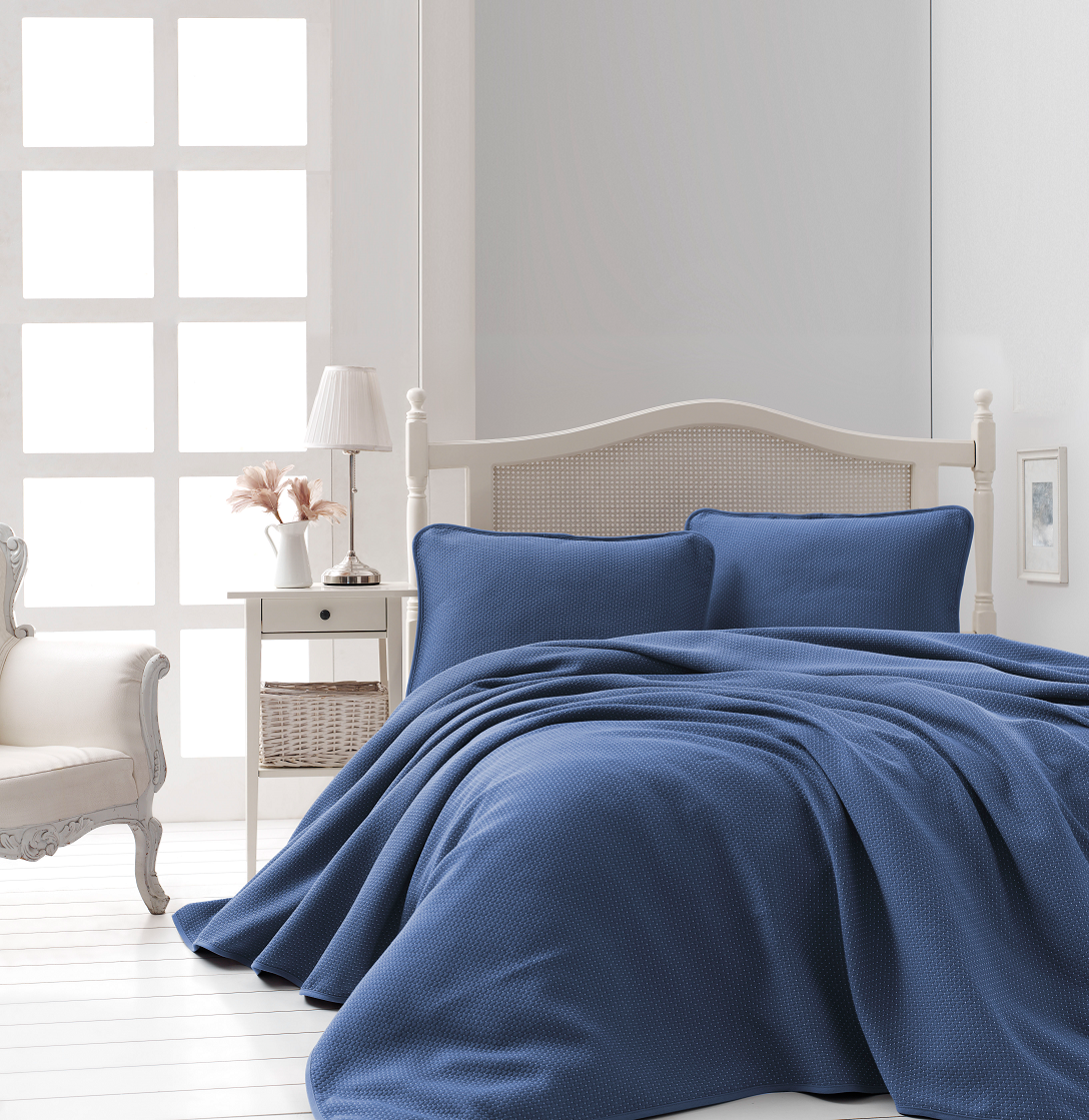 Şaheser Liv Tagesdecken-Set aus 100 % Baumwolle Oeko-Tex®