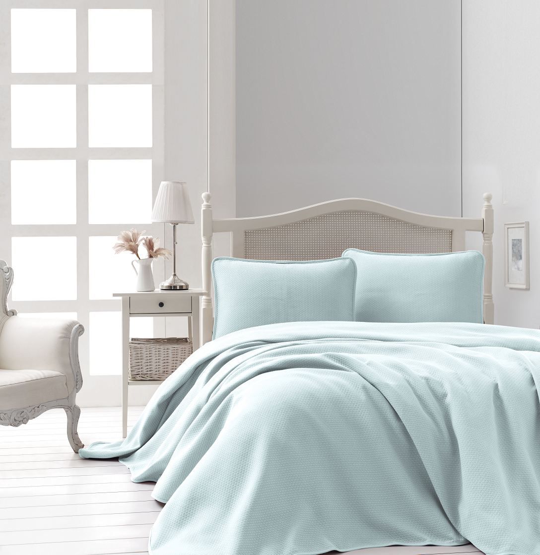 Şaheser Liv Tagesdecken-Set aus 100 % Baumwolle Oeko-Tex®