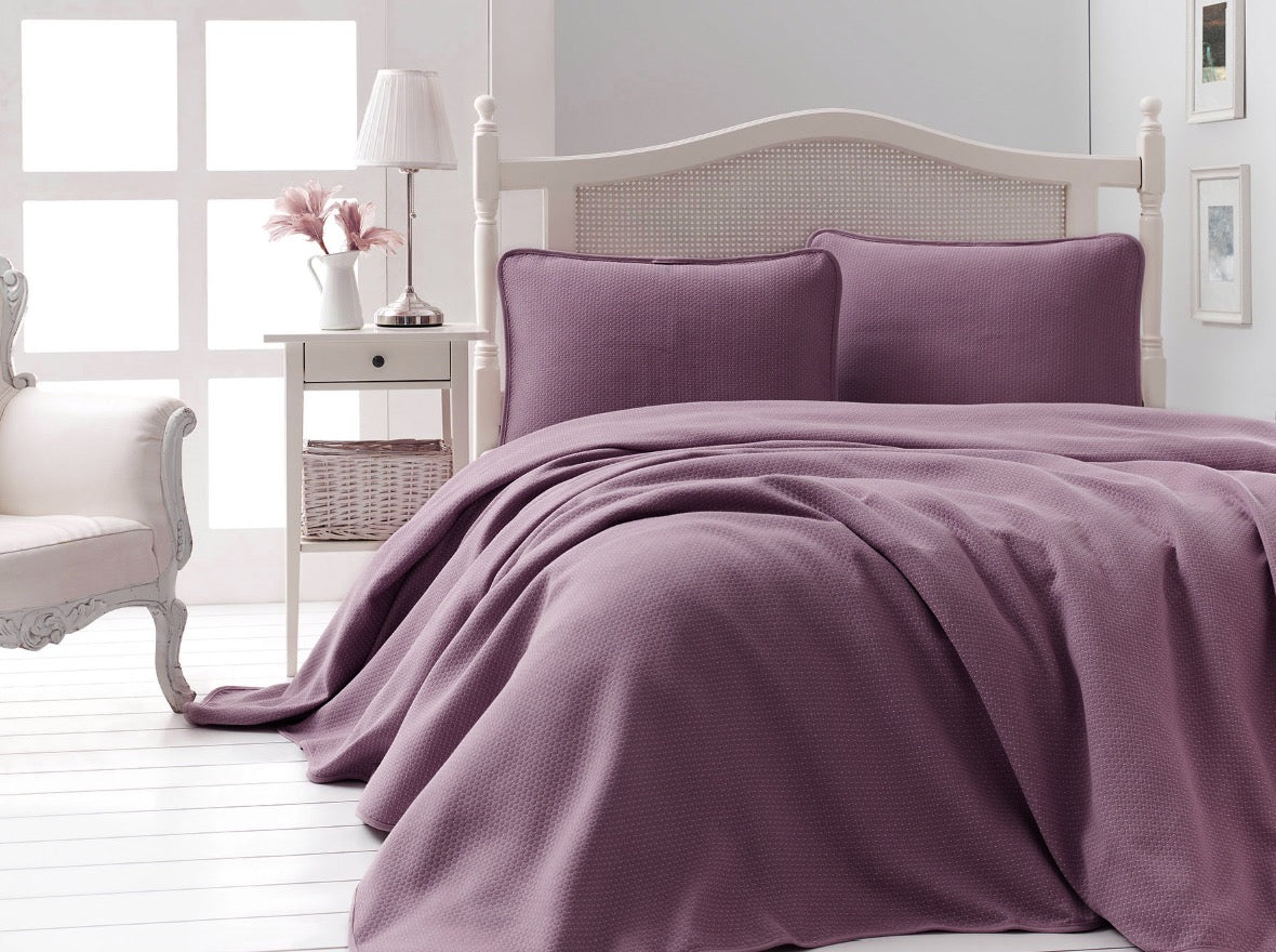 Şaheser Liv Tagesdecken-Set aus 100 % Baumwolle Oeko-Tex®