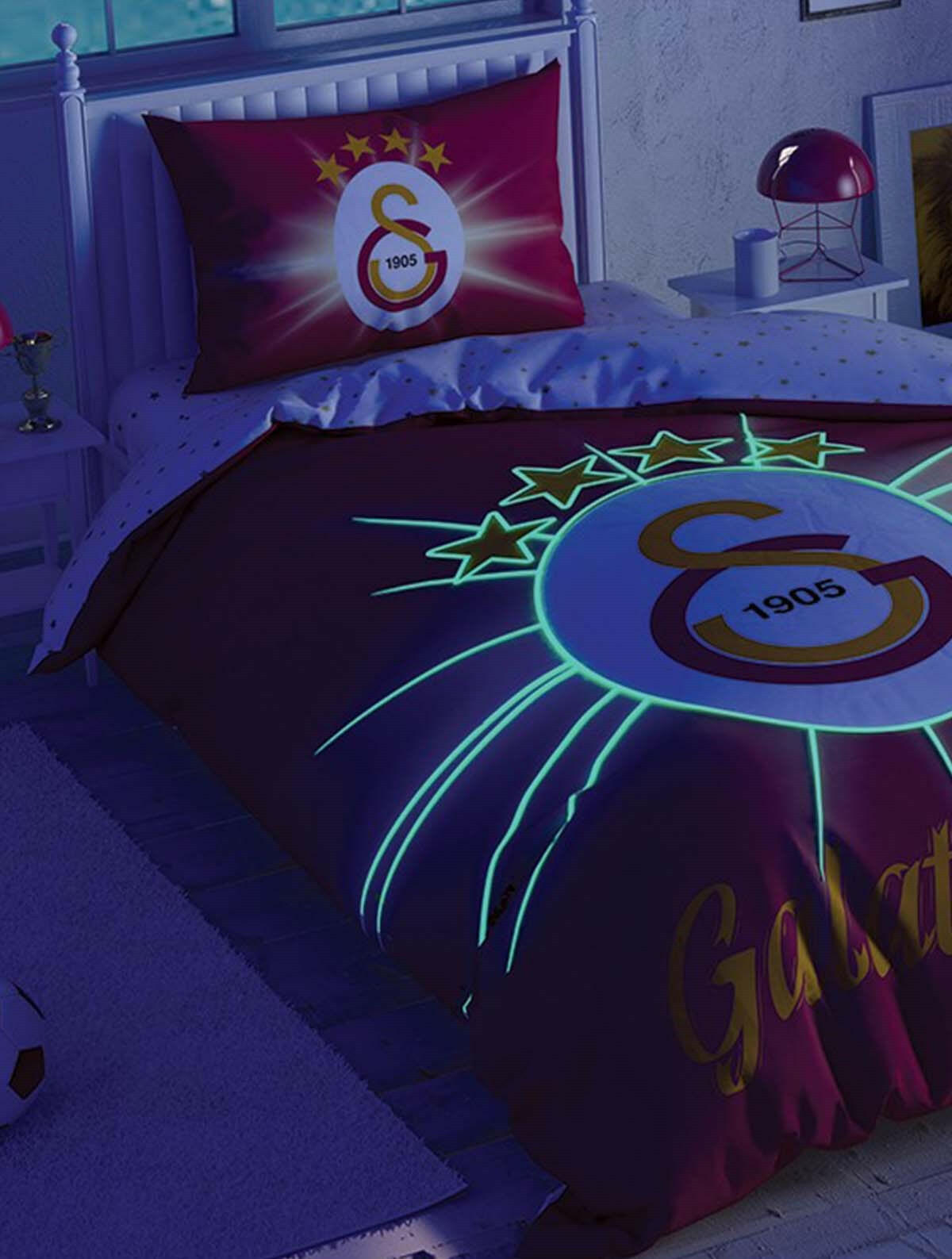 Taç Lizensiert Galatasaray Bettwäsche-Set für Einzelbett Leuchtend/Light Glow