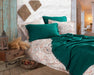 Iyi Geceler Istanbul: Boho Chic Pique-Set %100 Baumwolle in 220x240cm in Smaragdgrün