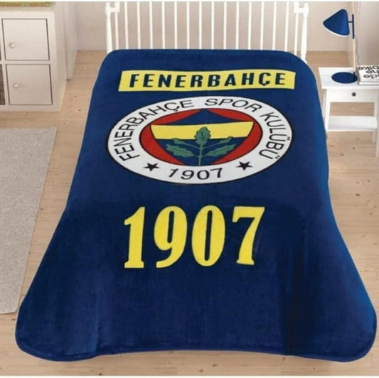 TAÇ Lizensiert Fenerbahce Kuscheldecke für Einzelbett mit Klasik Logo