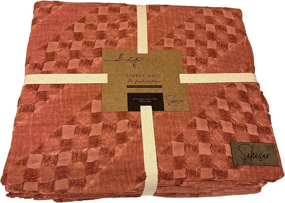 Şaheser Enza 3D Tagesdecken-Set aus 100% Baumwolle Oeko-Tex®