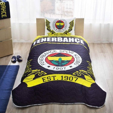 Taç Lizensiert Fenerbahçe Bettdeckenset für Einzelbett mit FB Logo 160x230cm