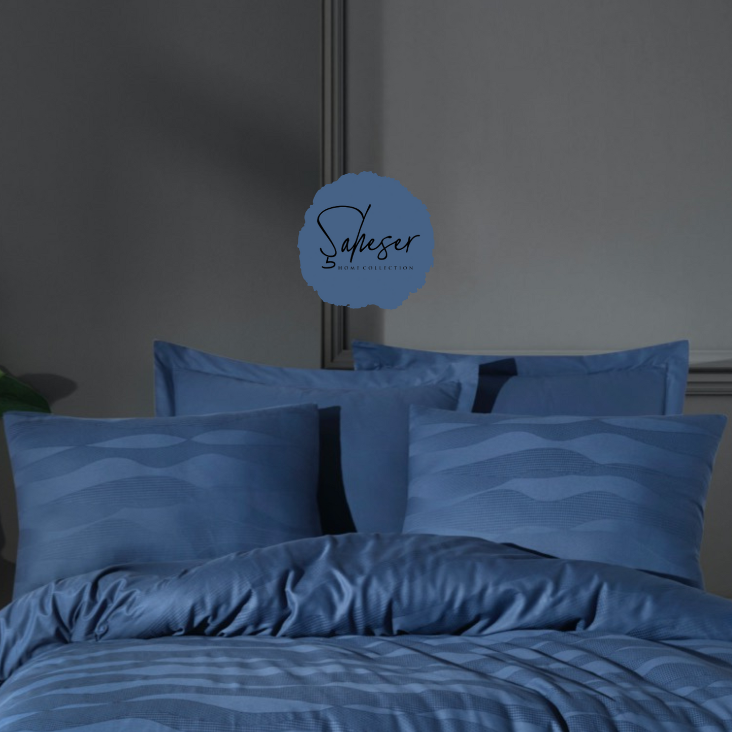 Şaheser Greta 6-teiliges Bettwäsche-Set für Doppelbetten aus 100% Baumwoll-Satin
