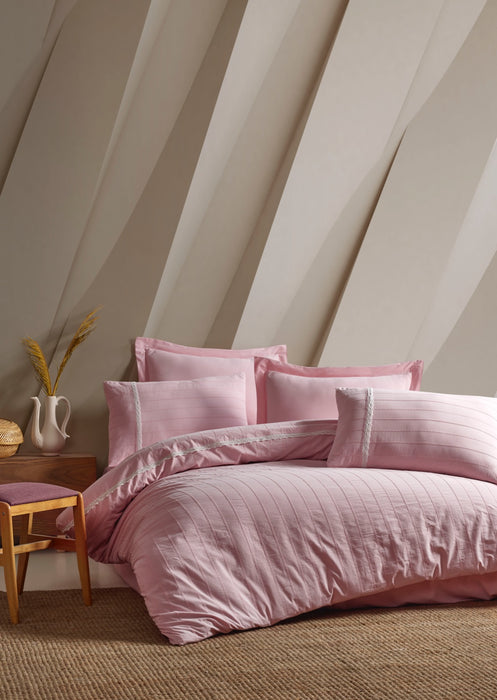 Şaheser Jasmin Natural Look Washed Doppelbett-Bettwäsche-Set 6-teilig