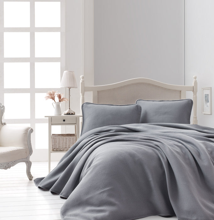 Şaheser Liv Tagesdecken-Set aus 100 % Baumwolle Oeko-Tex®