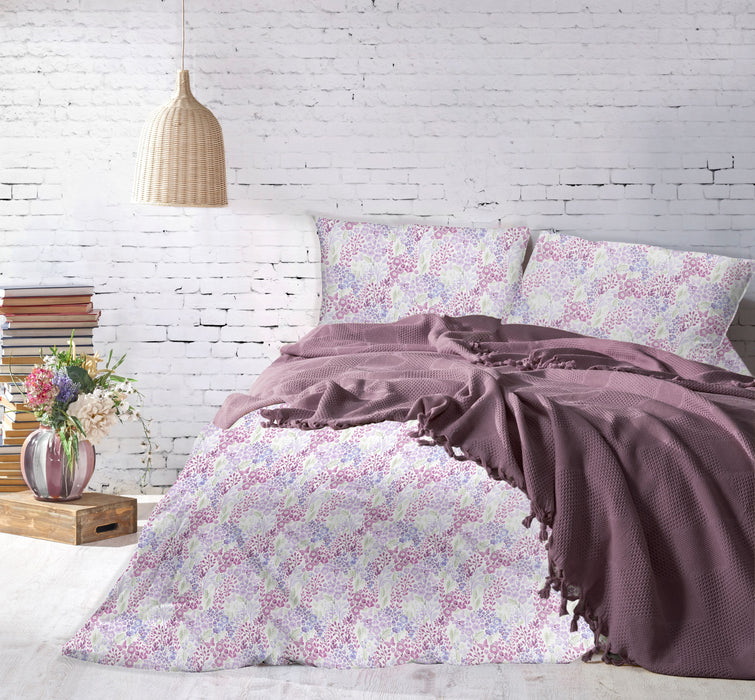 Şaheser Mona Jacquard Tagesdecke mit Fransen aus 100 % Baumwolle Oeko-Tex®