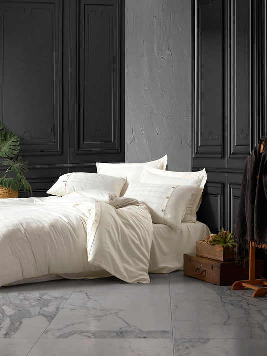 Şaheser Perla 6-teiliges Bettwäsche-Set für Doppelbetten aus Baumwollsatin