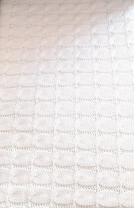 Luxurahome Collection: Strick Bett- / Tagesdecke aus 100% Baumwolle