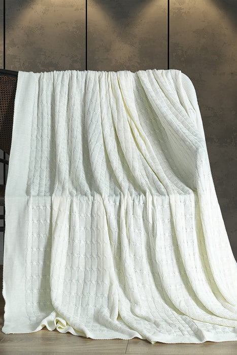 Luxurahome Collection: Strickdecke mit Muster in XXL-Größe 260x270
