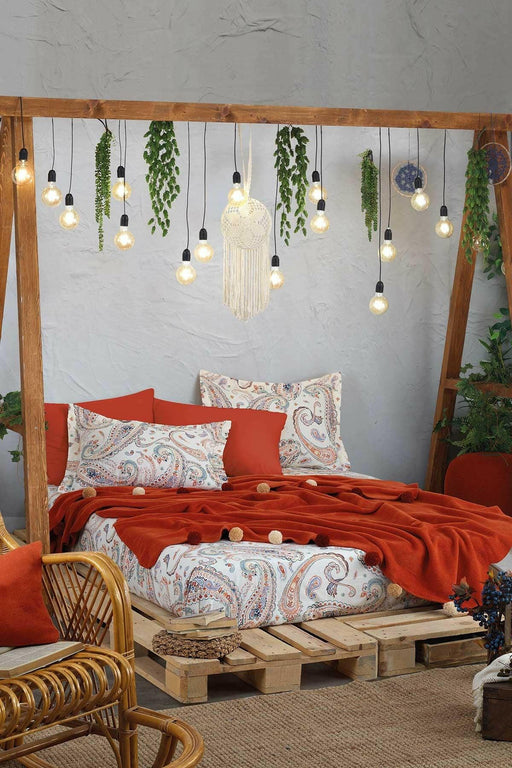Boho Chic Çift Kişilik Battaniye Seti Tarçın - Luxurahome.com