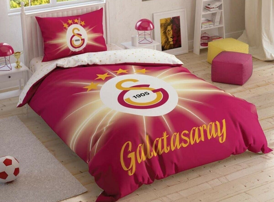 Taç Lisanslı Galatasaray Tek Kişilik Nevresim Takımı Light Glow