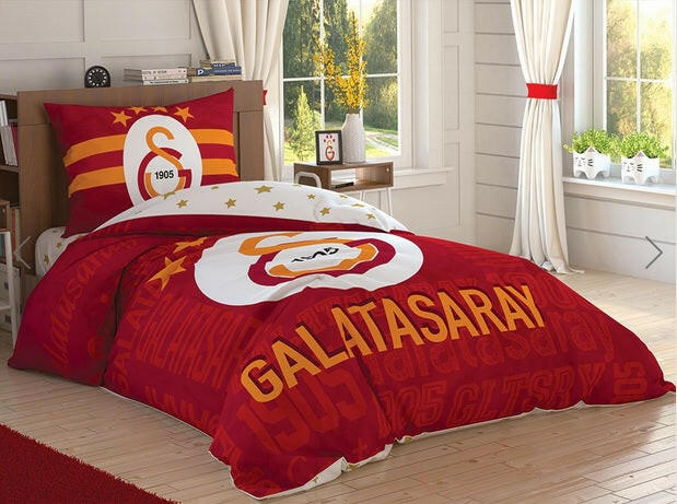 Taç Lizensiert Galatasaray Bettwäsche-Set für Einzelbett Sportif