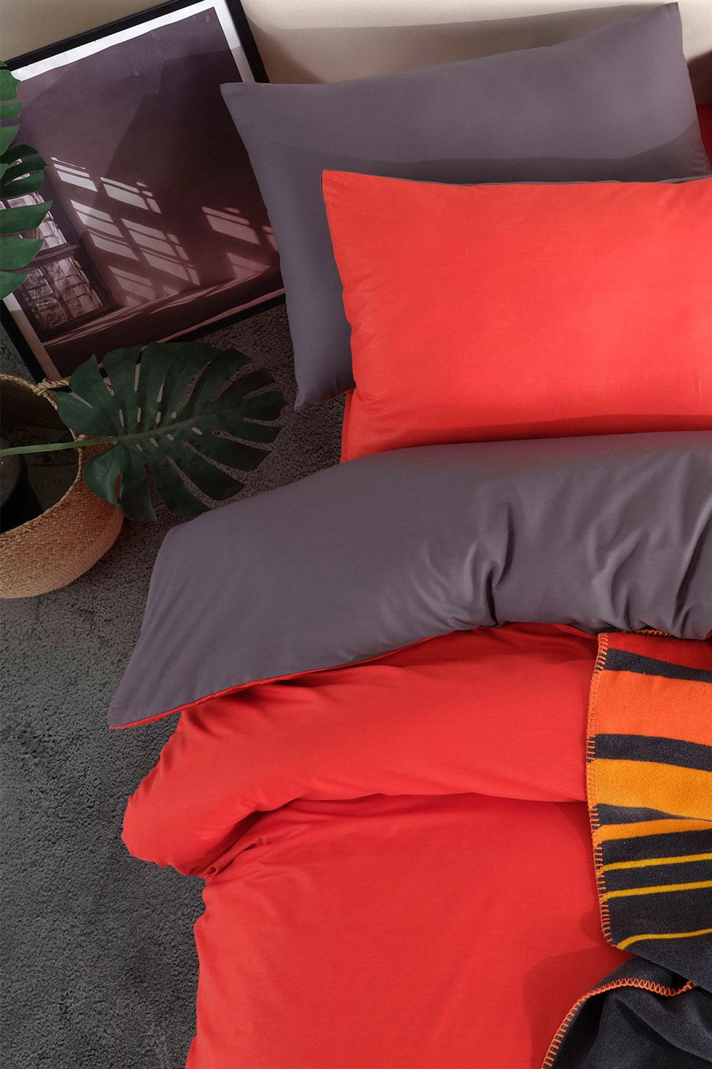 Iyi Geceler Istanbul - InLine Bettbezug-Set für Einzelbett 160x220cm Farbe: Rot