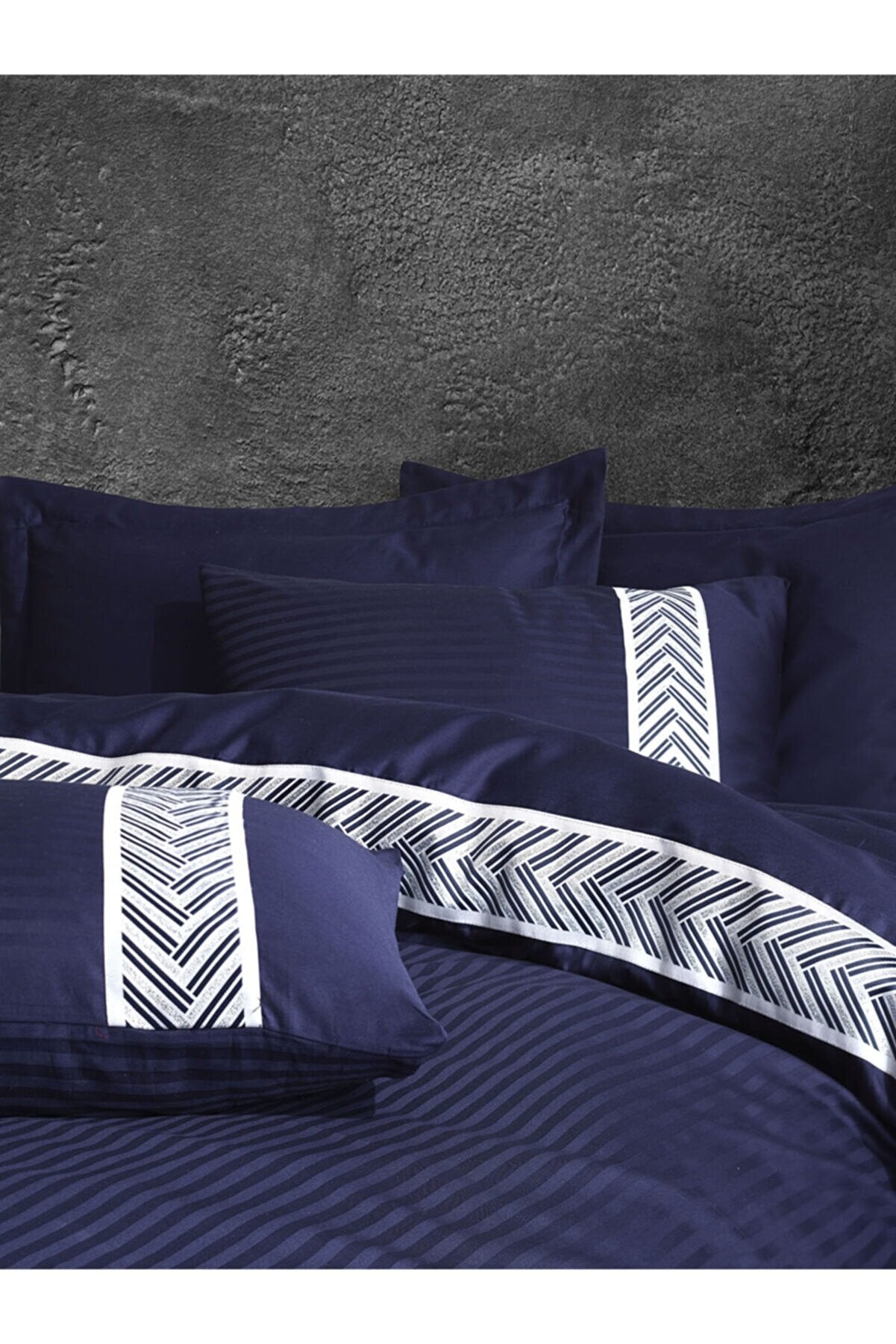 Şaheser Brilliant 6-teiliges Bettwäsche-Set für Doppelbetten aus 100% Baumwoll-Satin