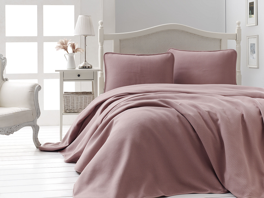 Şaheser Liv Tagesdecken-Set aus 100 % Baumwolle Oeko-Tex®