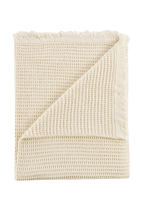 Waffel-Tagesdecke aus 100 % Naturell-Baumwolle