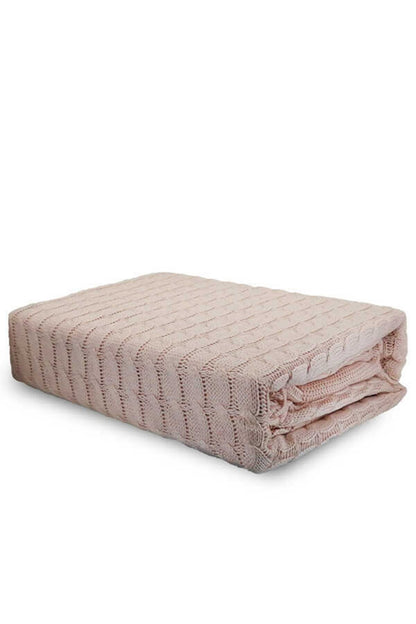 Luxurahome Collection: Strick Bett- / Tagesdecke aus 100% Baumwolle