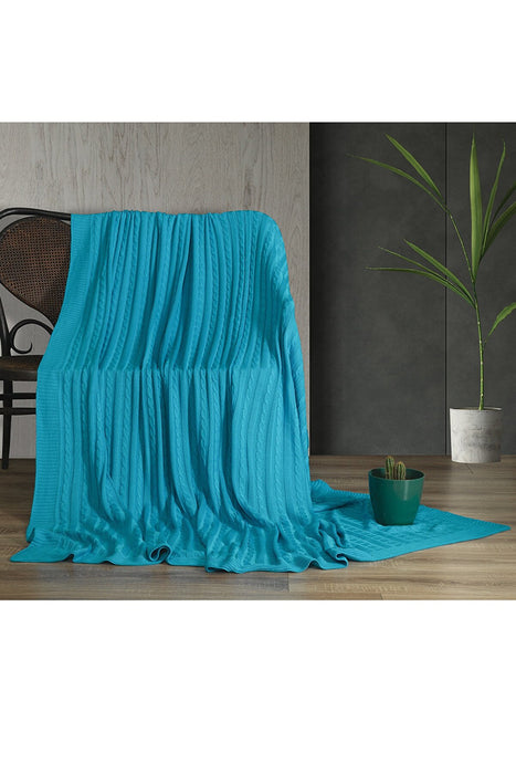 Luxurahome Collection: Strickdecke mit Muster in XXL-Größe 260x270