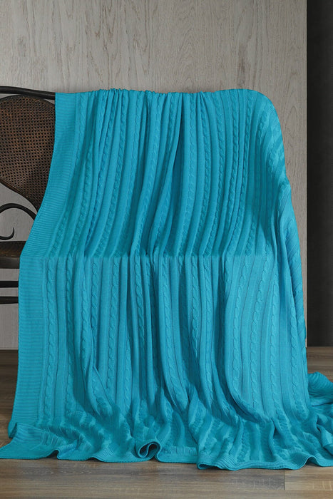 Luxurahome Collection: Strickdecke mit Muster in XXL-Größe 260x270