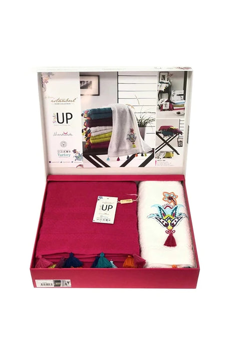 Iyi Geceler Istanbul: Up Style Hand- und Badetuch Set aus 100% Baumwolle