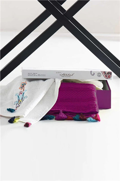 Iyi Geceler Istanbul: Up Style Hand- und Badetuch Set aus 100% Baumwolle