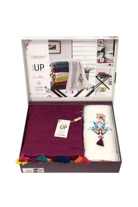 Iyi Geceler Istanbul: Up Style Hand- und Badetuch Set aus 100% Baumwolle