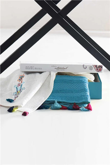 Iyi Geceler Istanbul: Up Style Hand- und Badetuch Set aus 100% Baumwolle