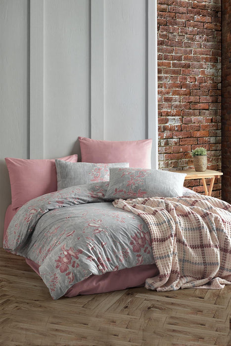 Iyi Geceler Istanbul - Wilbourn Bettwäsche Set mit Decke 200x220 Farbe: Grau